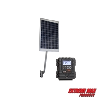 Extreme Max 3004.0665 12/24 Volt Solar Charging Station w/20W Solar Panel, Panel Arm, Digital Controller, and Wiring for Boats, Trolling Motors, Lifts, RV, Camping