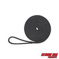 Extreme Max 3006.2135 BoatTector Double Braid Nylon Dock Line - 5/8" x 25', Black