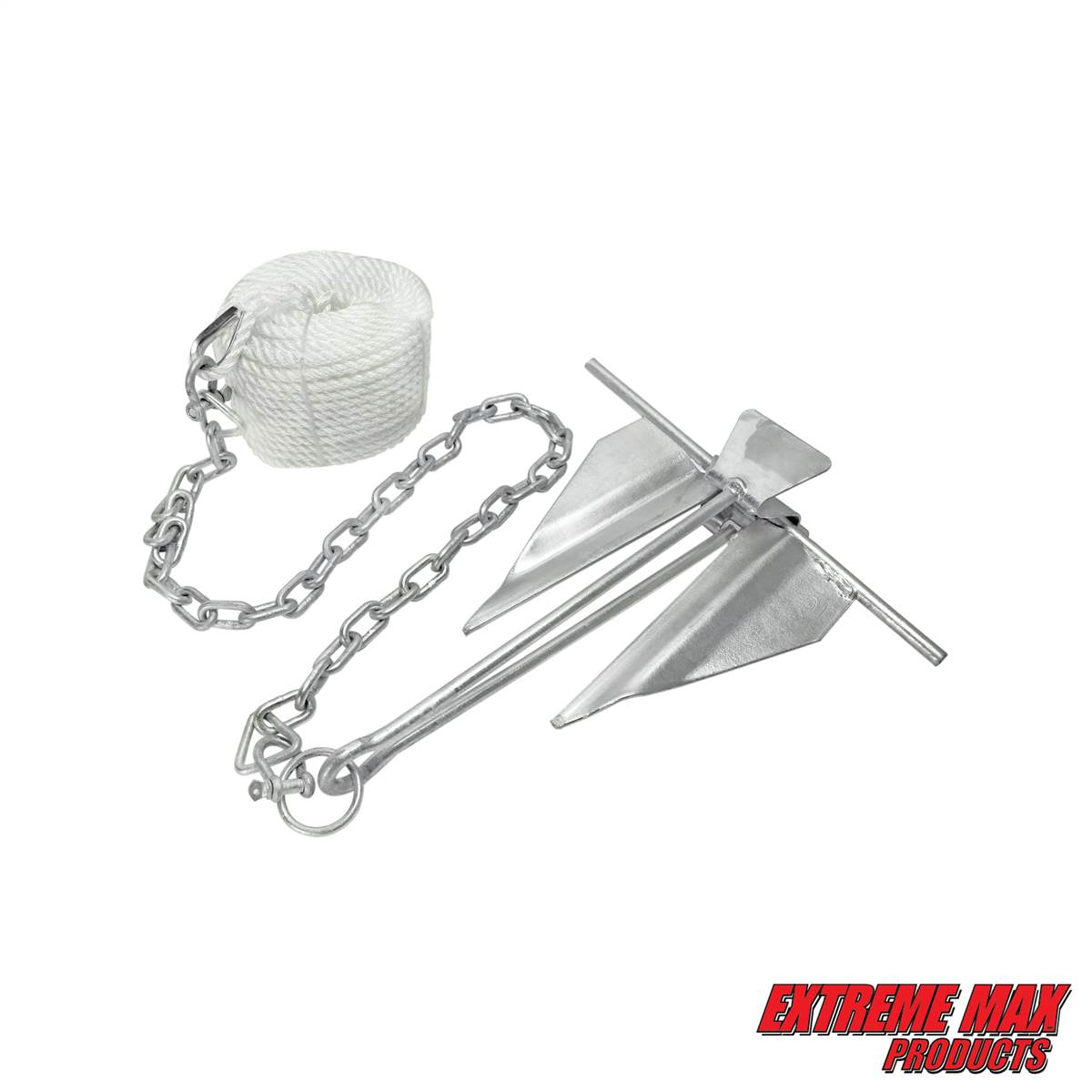 Extreme Max 3006.6717 Complete Slip Ring Anchor Kit with Rope