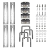 Extreme Max 3006.7075 12" Galvanized Swivel-Top Bunk Bracket with Hardware for 2" x 3" Trailer - 4-Pack