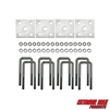 Extreme Max 3006.7098 Tandem Axle Galvanized U-Bolt Kit for Mounting Boat Trailer Leaf Springs for 2" x 2" Axle - 5-1/4" Long