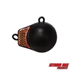 Extreme Max 3006.8177 Coated Ball-with-Fin Downrigger Weight - 4 lbs. with Red Flash