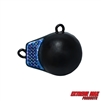 Extreme Max 3006.8941 Coated Ball-with-Fin Downrigger Weight - 4 lbs. with Blue Flash