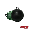 Extreme Max 3006.8984 Coated Ball-with-Fin Downrigger Weight - 4 lbs. with Green Flash