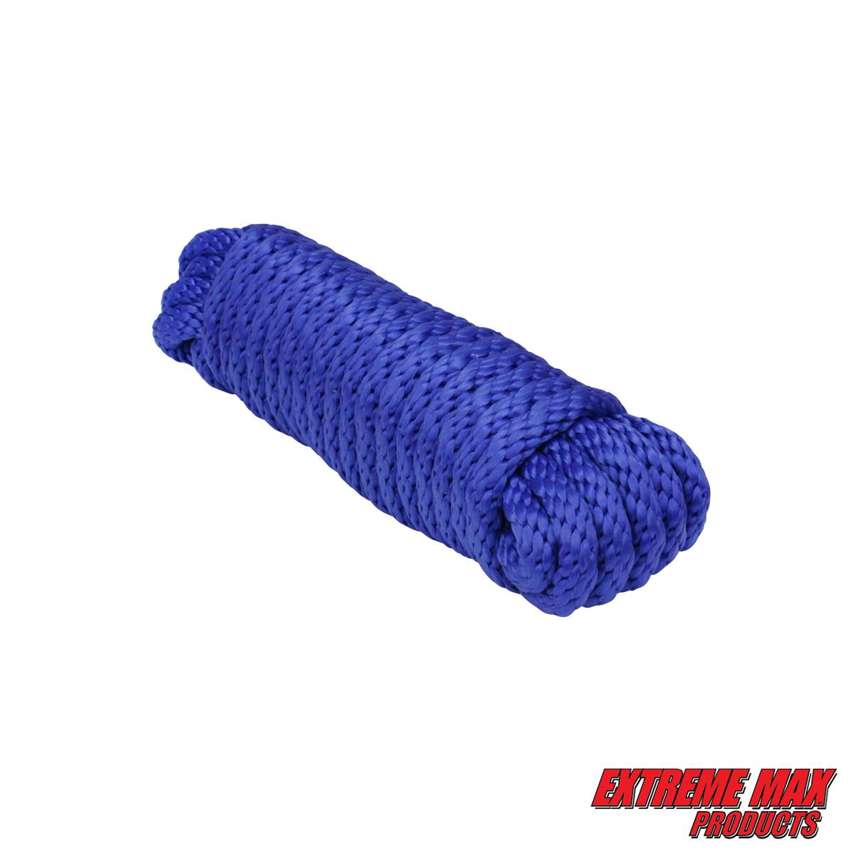 Extreme Max 3008.0069 Solid Braid MFP Utility Rope - 3/8 x 100', Blue