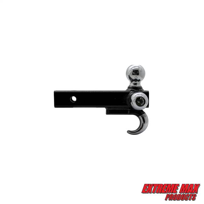 Extreme Max 5001.1367 Tri-Ball Trailer Hitch with Tow Hook