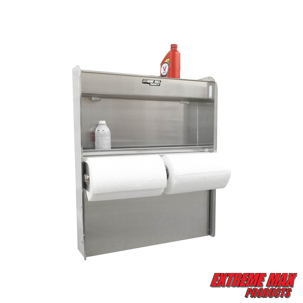 Extreme Max 5001.6094 Aluminum Wall-Mount Paper Towel Holder for Enclosed  Trailer, Shop, Garage, Storage - Silver
