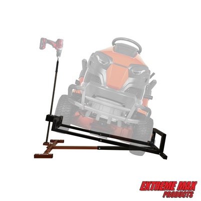 Extreme Max 5001.6784 Spiral Jack Platform Lift for Rider Lawn Mowers - 880 lbs. Capacity, Power Drill or Hand Crank Operation